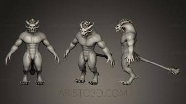 Figurines heroes, monsters and demons (STKM_0185) 3D model for CNC machine